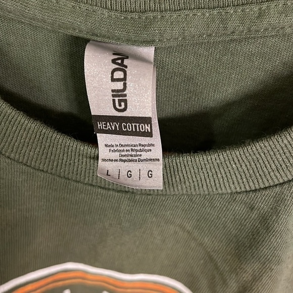 Gildan Heavy Cotton Graphic Screen T-Shirt Green Short Sleeve Size Large NWT - Picture 4 of 8